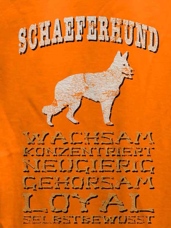 hund-schaeferhund-damen-t-shirt orange 4