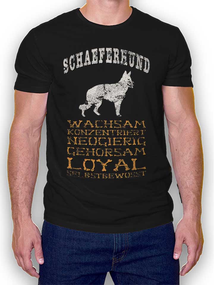 hund-schaeferhund-t-shirt schwarz 1