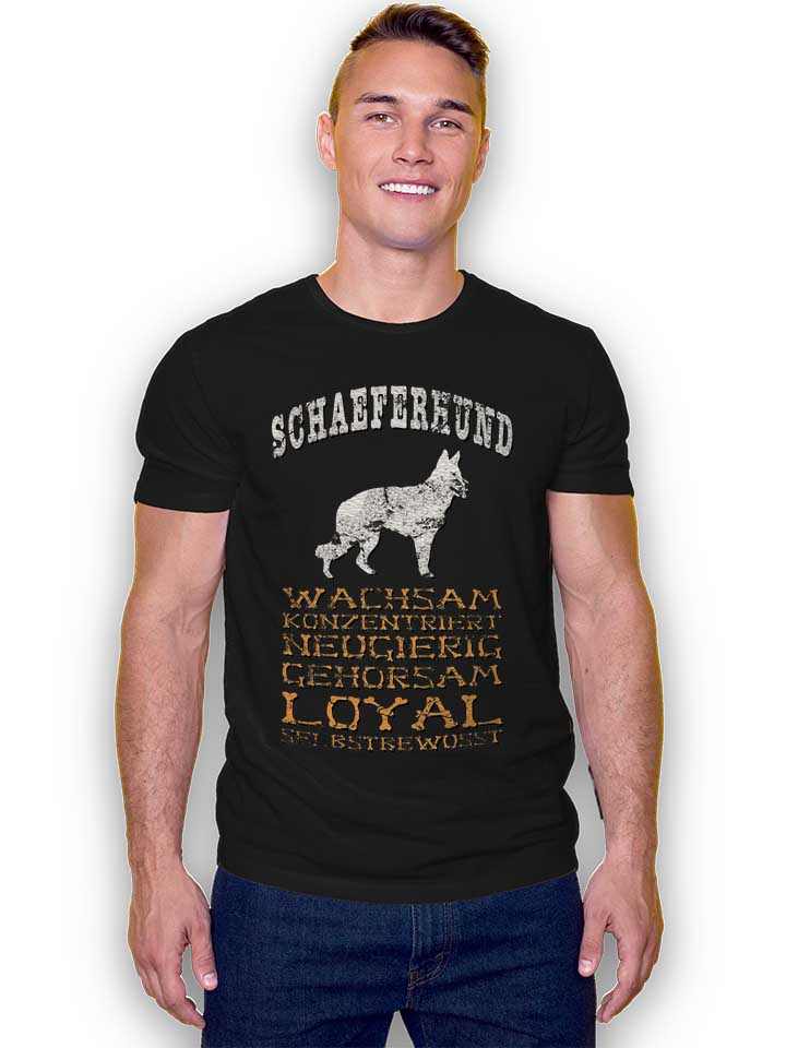 hund-schaeferhund-t-shirt schwarz 2