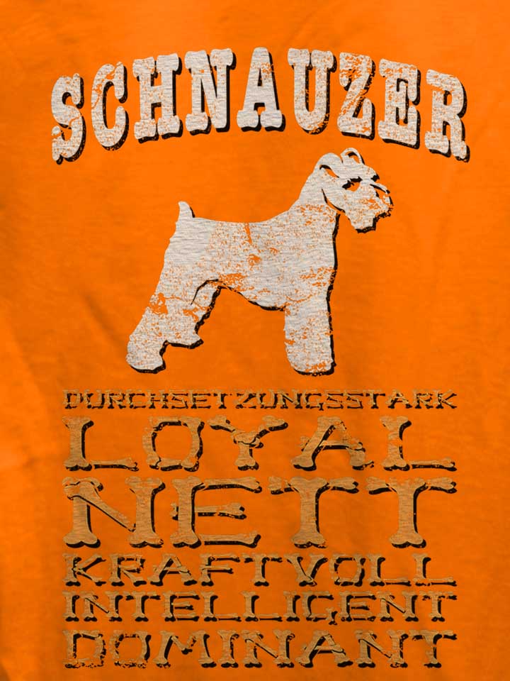 hund-schnauzer-damen-t-shirt orange 4