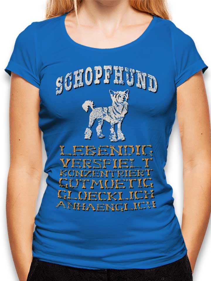 Hund Schopfhund Camiseta Mujer azul-real L