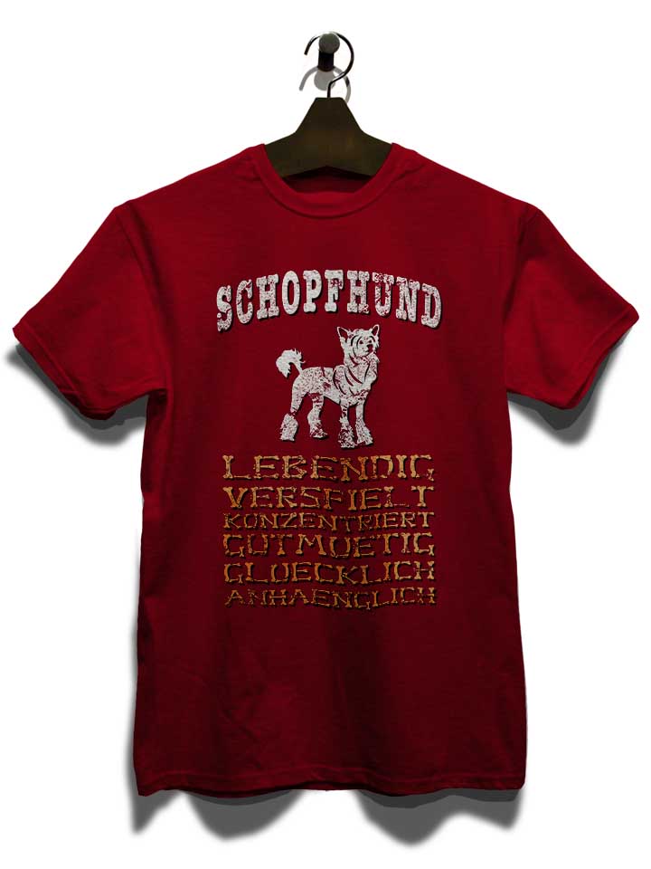 hund-schopfhund-t-shirt bordeaux 3