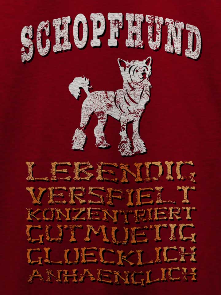 hund-schopfhund-t-shirt bordeaux 4