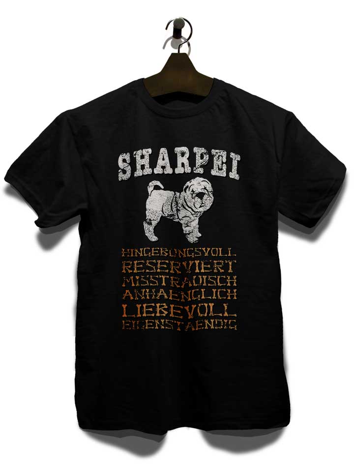 hund-sharpei-t-shirt schwarz 3