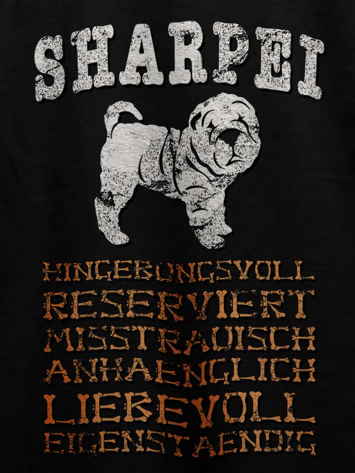 hund-sharpei-t-shirt schwarz 4