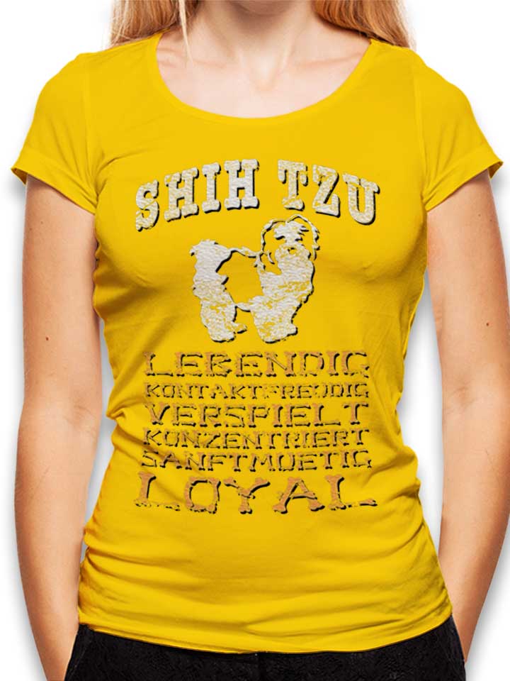 hund-shih-tzu-damen-t-shirt gelb 1