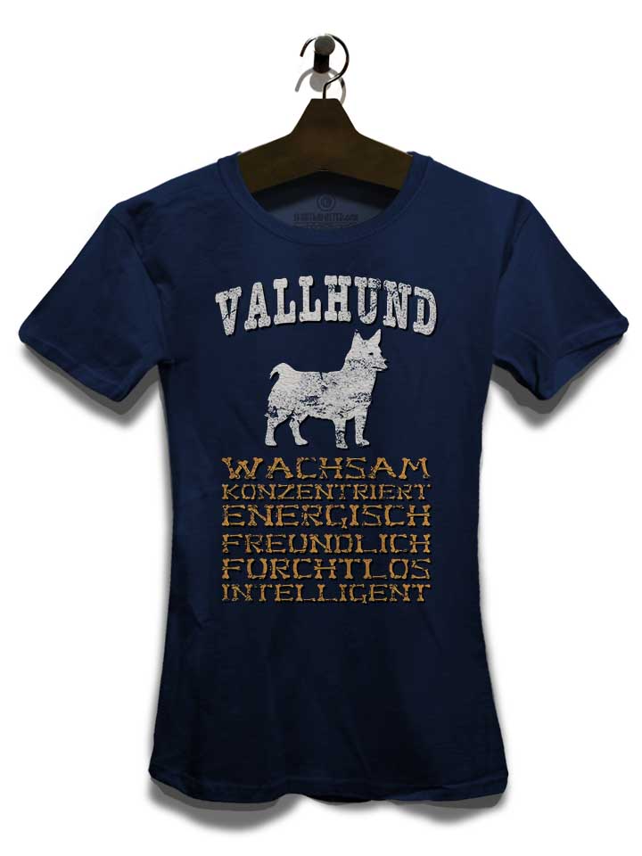 hund-vallhund-damen-t-shirt dunkelblau 3