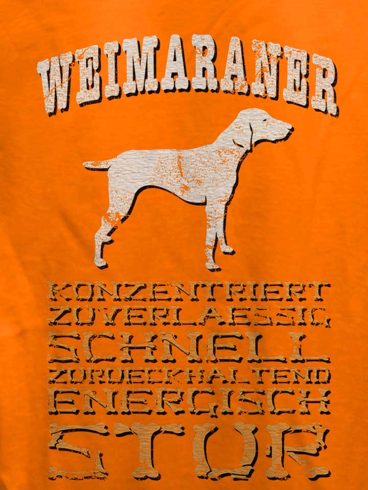 hund-weimaraner-damen-t-shirt orange 4
