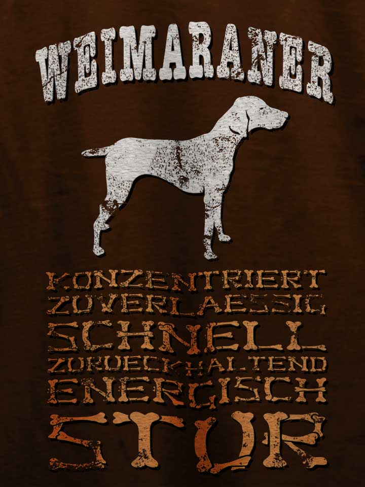 hund-weimaraner-t-shirt braun 4