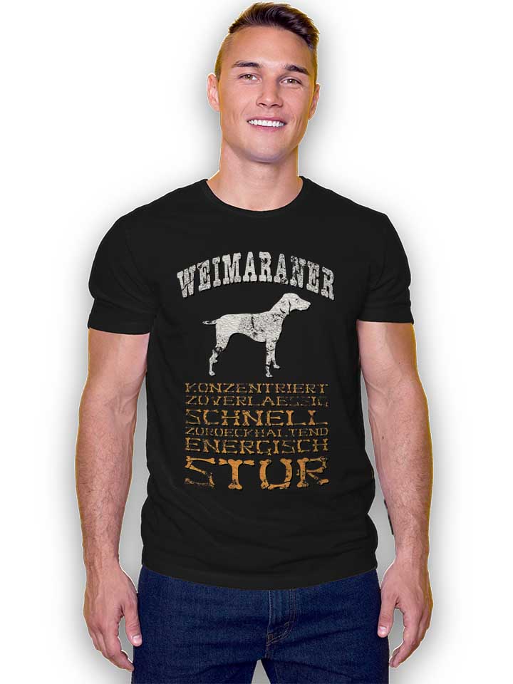 hund-weimaraner-t-shirt schwarz 2
