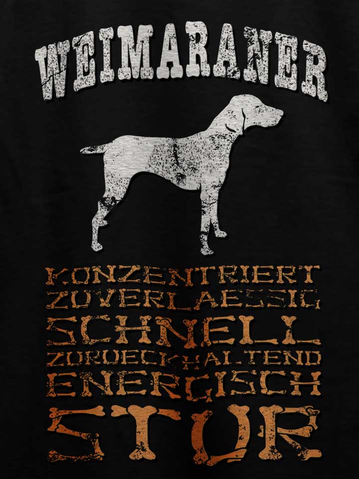 hund-weimaraner-t-shirt schwarz 4
