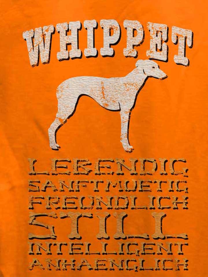 hund-whippet-damen-t-shirt orange 4