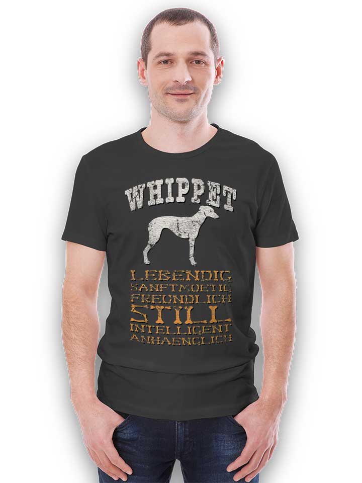 hund-whippet-t-shirt dunkelgrau 2