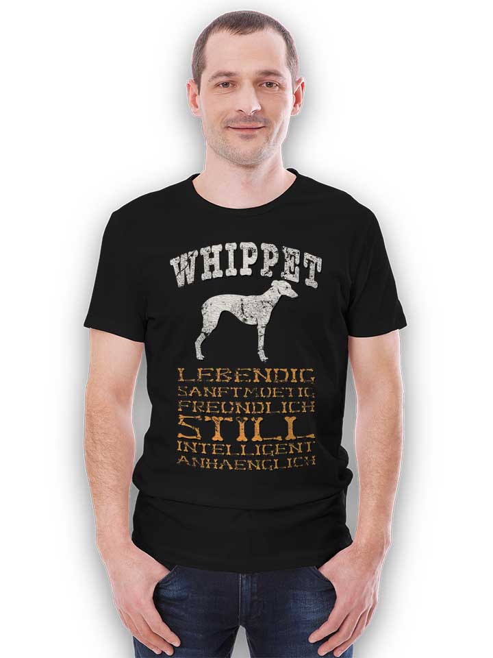 hund-whippet-t-shirt schwarz 2