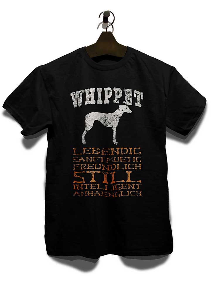 hund-whippet-t-shirt schwarz 3