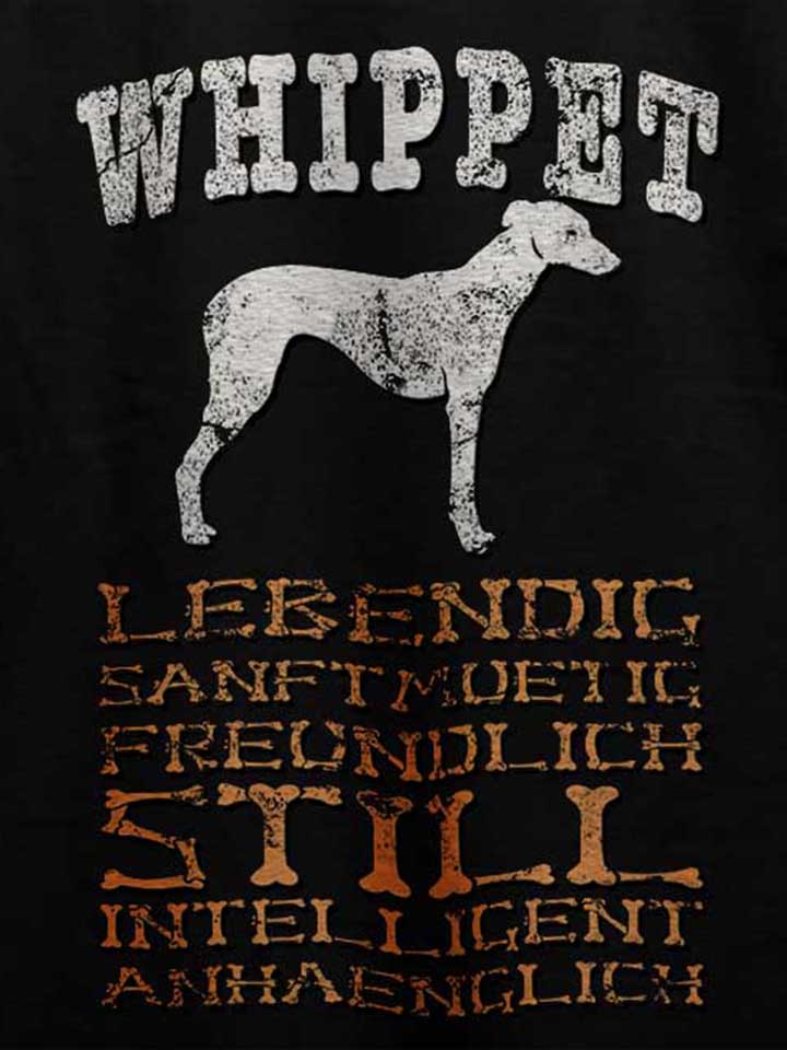 hund-whippet-t-shirt schwarz 4