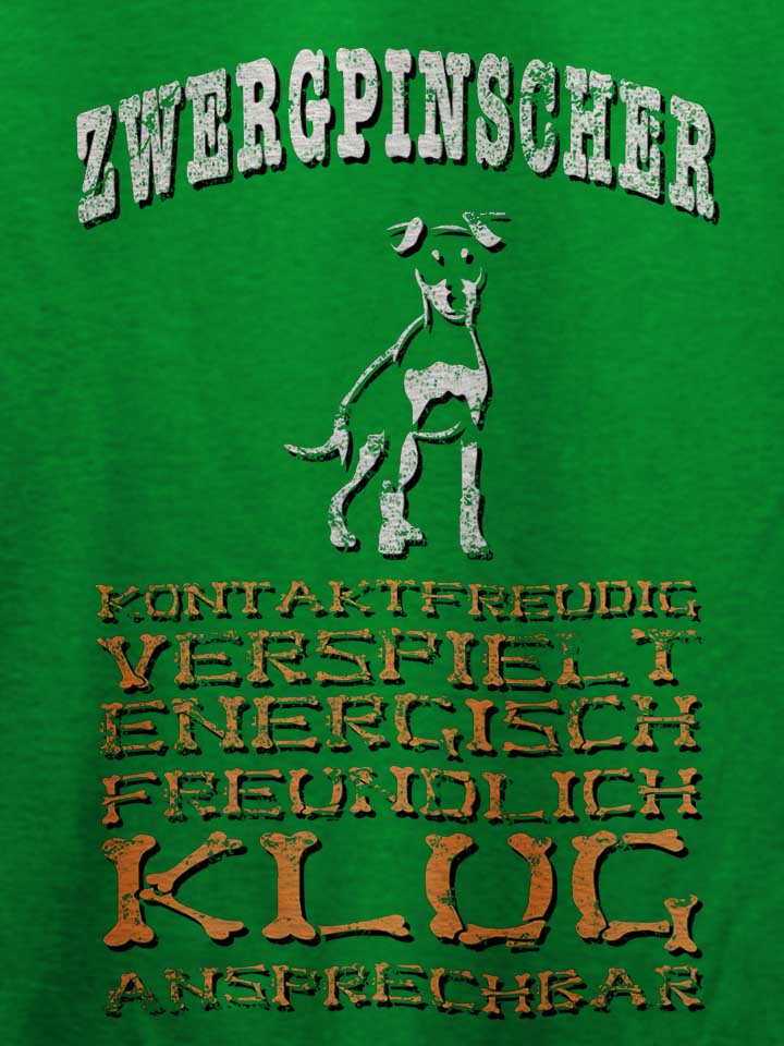 hund-zwergpinscher-t-shirt gruen 4