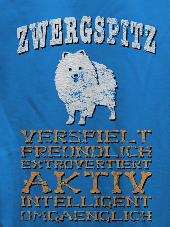 hund-zwergspitz-damen-t-shirt royal 4