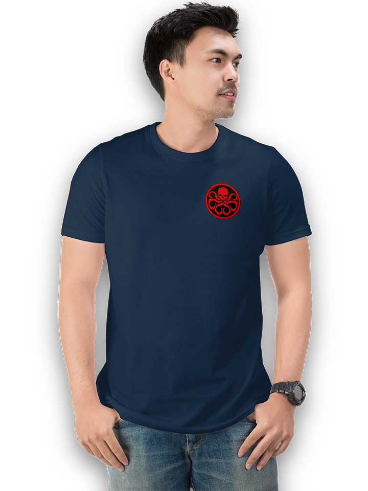 hydra-logo-chest-print-t-shirt dunkelblau 2