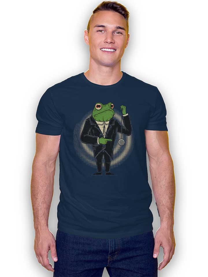 hypno-frog-t-shirt dunkelblau 2