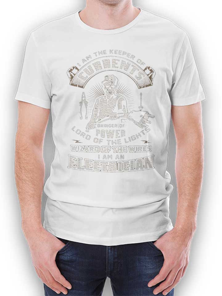 I Am An Electrician T-Shirt bianco L