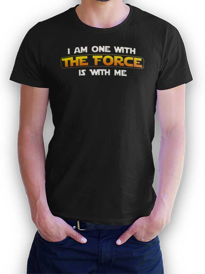i-am-one-with-the-force-t-shirt schwarz 1