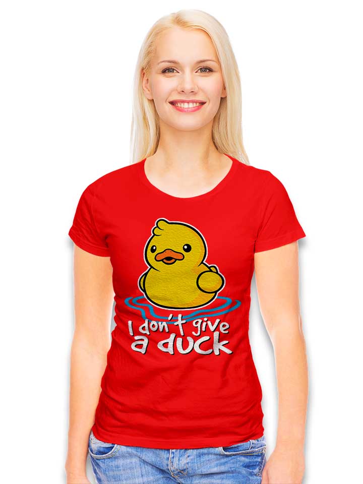 i-dont-give-a-duck-damen-t-shirt rot 2