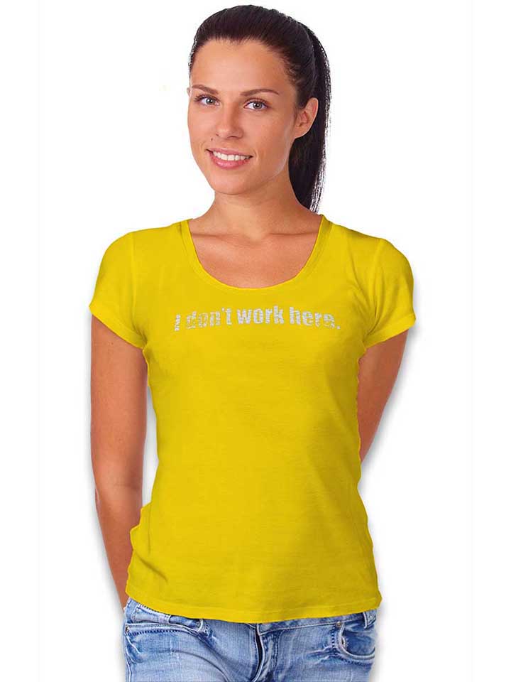 i-dont-work-here-vintage-damen-t-shirt gelb 2