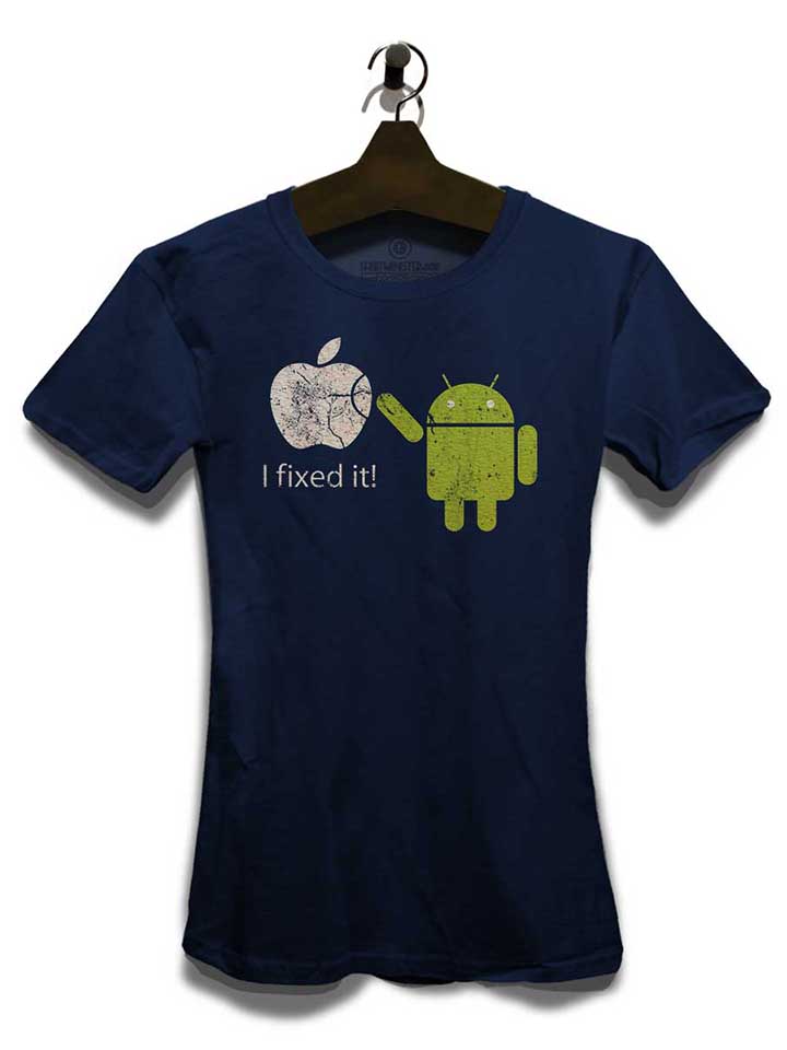 i-fixed-it-vintage-damen-t-shirt dunkelblau 3