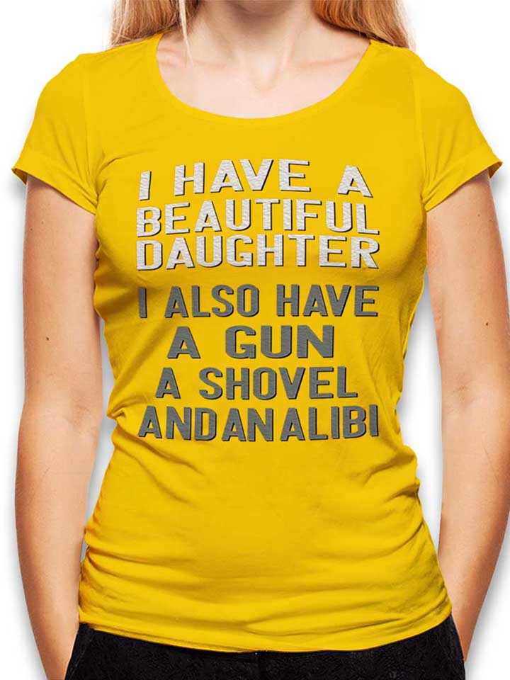 i-have-a-beautiful-daughter-damen-t-shirt gelb 1