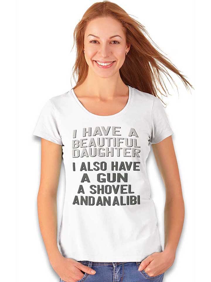 i-have-a-beautiful-daughter-damen-t-shirt weiss 2