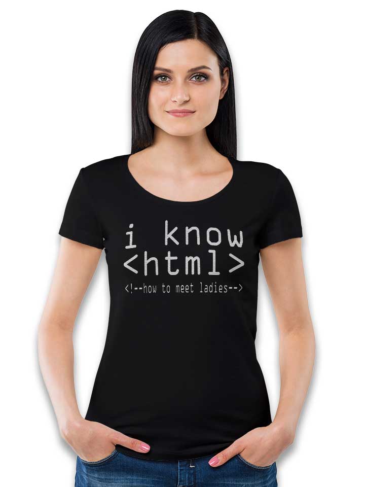 i-know-html-damen-t-shirt schwarz 2