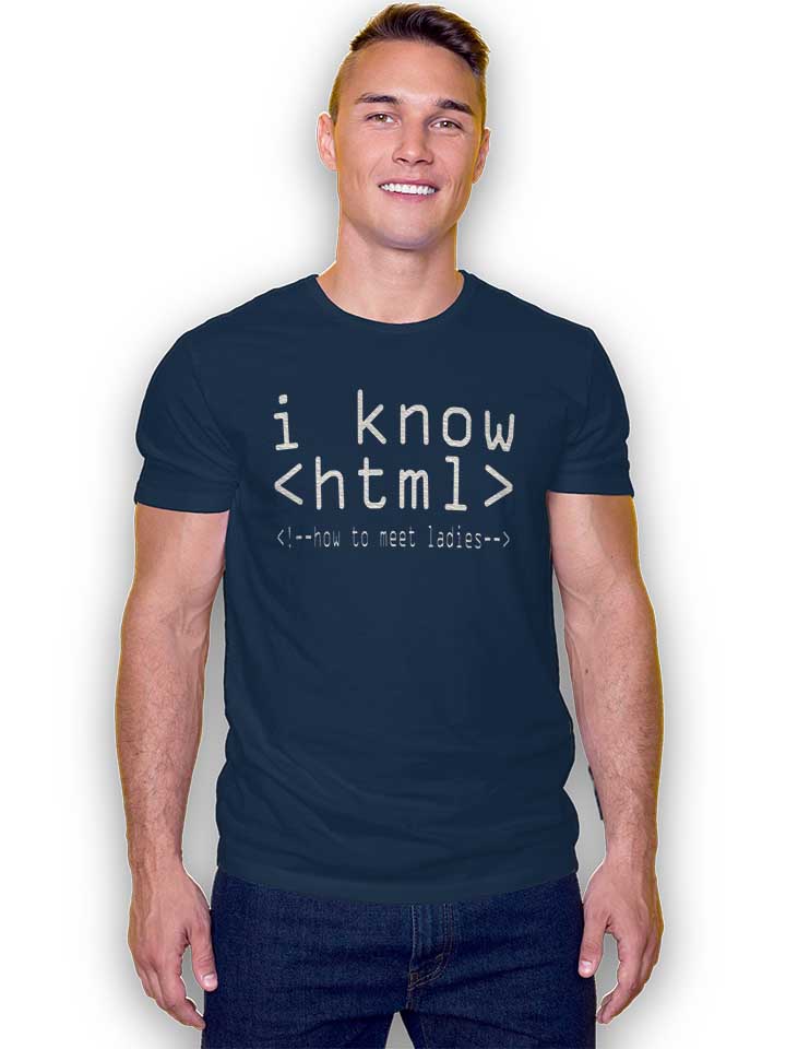 i-know-html-t-shirt dunkelblau 2