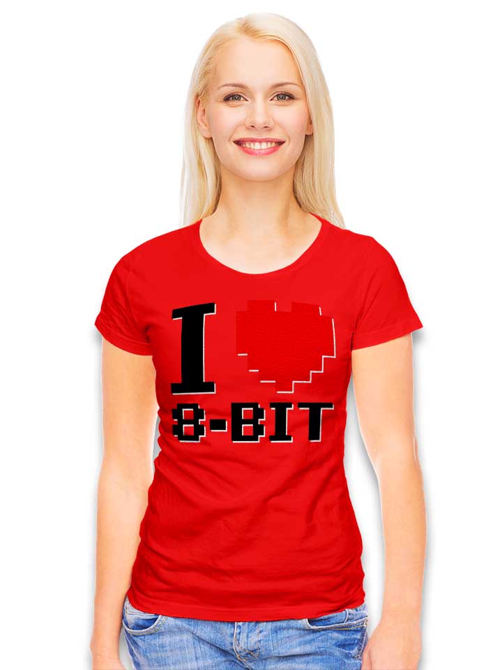 i-love-8-bit-damen-t-shirt rot 2