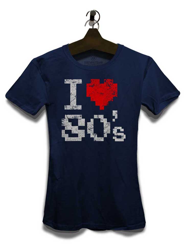 i-love-80s-vintage-damen-t-shirt dunkelblau 3