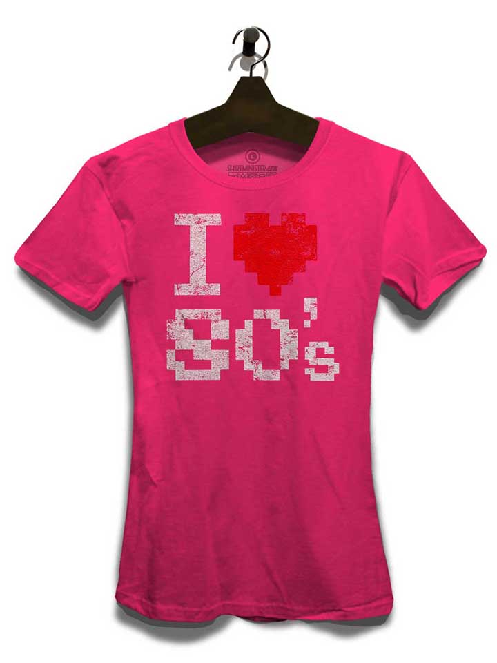 i-love-80s-vintage-damen-t-shirt fuchsia 3