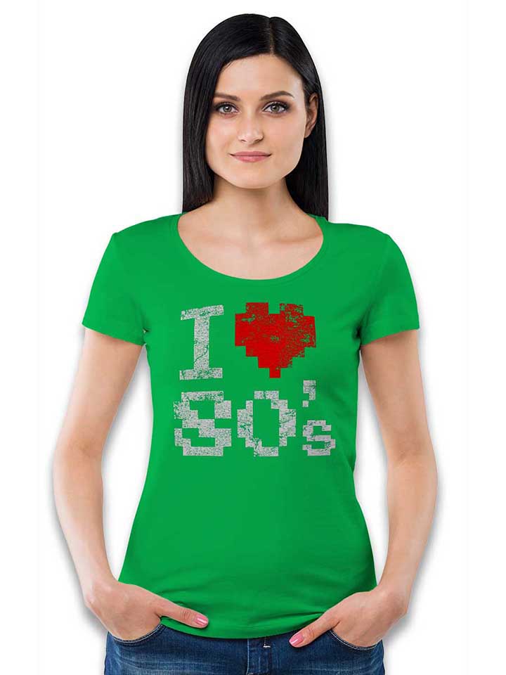 i-love-80s-vintage-damen-t-shirt gruen 2