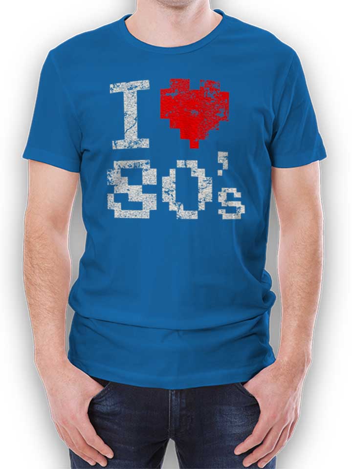 I Love 80S Vintage T-Shirt royal-blue L