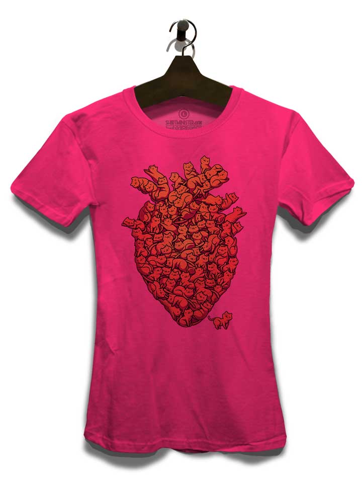 i-love-cat-heart-damen-t-shirt fuchsia 3