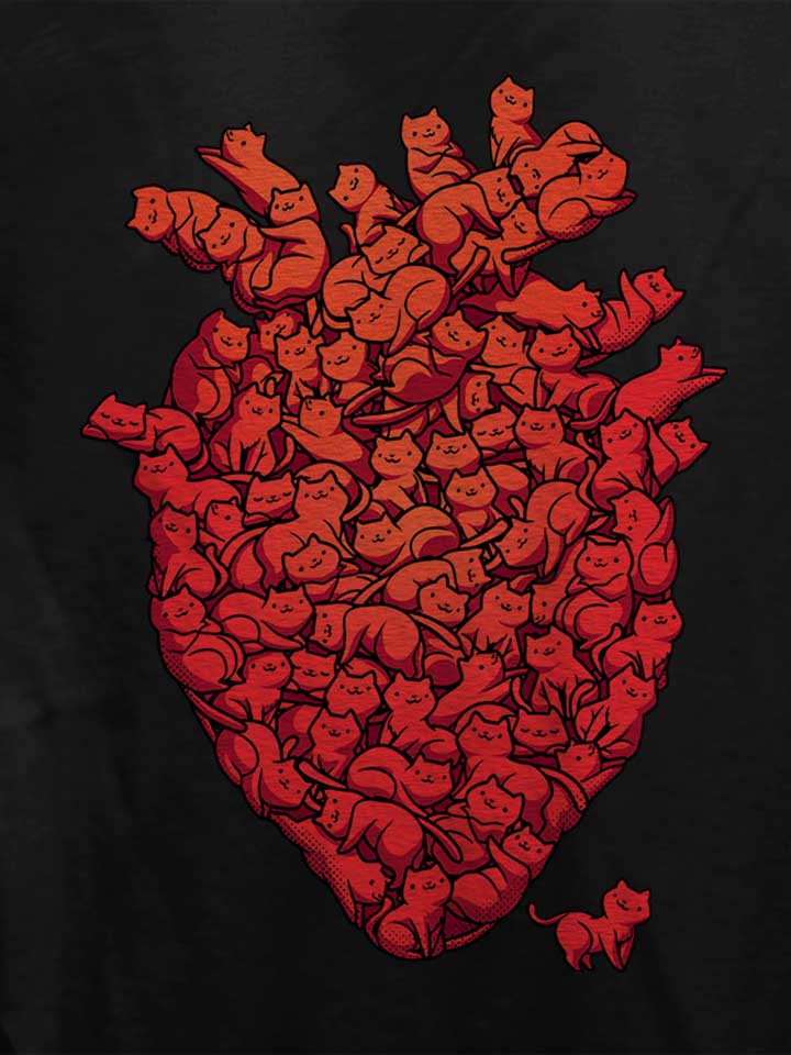 i-love-cat-heart-damen-t-shirt schwarz 4