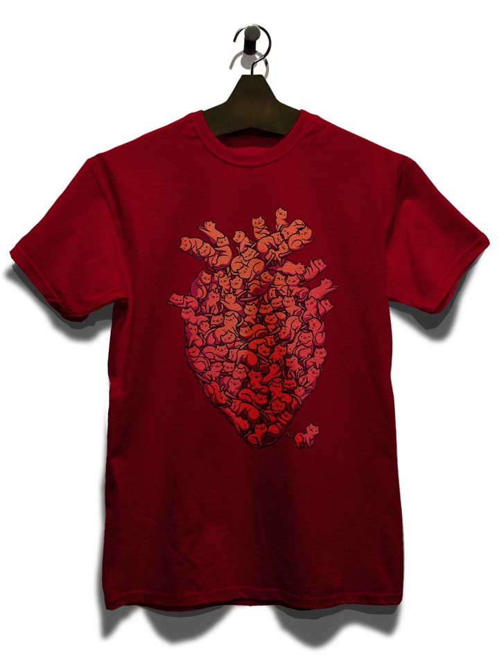 i-love-cat-heart-t-shirt bordeaux 3