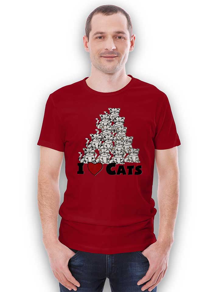 i-love-cats-pyramide-t-shirt bordeaux 2
