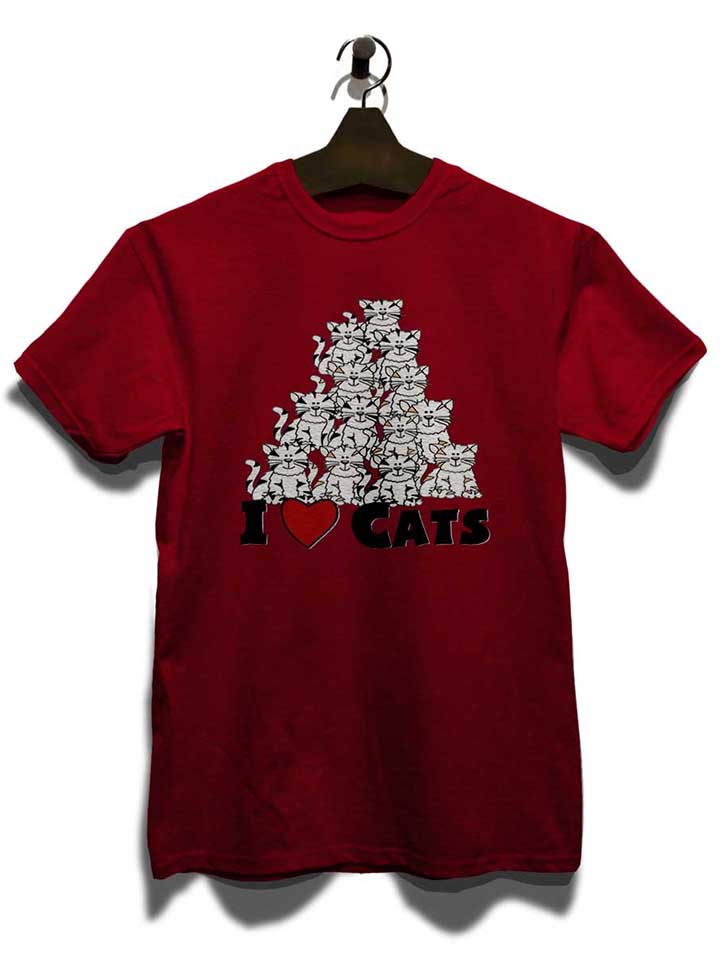 i-love-cats-pyramide-t-shirt bordeaux 3