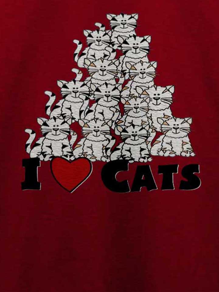 i-love-cats-pyramide-t-shirt bordeaux 4
