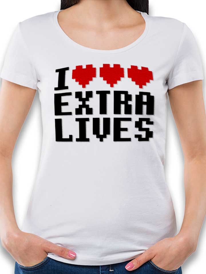 I Love Exra Lives Damen T-Shirt weiss L