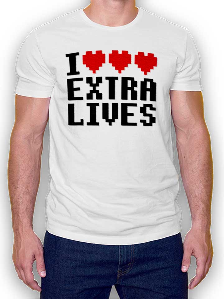 I Love Exra Lives T-Shirt bianco L