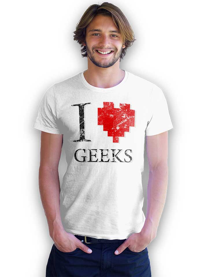 i-love-geeks-vintage-t-shirt weiss 2