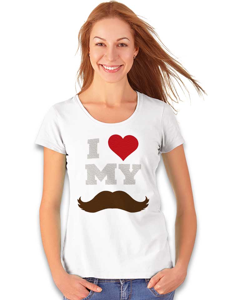 i-love-my-mustache-damen-t-shirt weiss 2