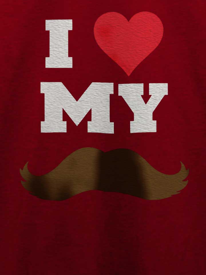 i-love-my-mustache-t-shirt bordeaux 4