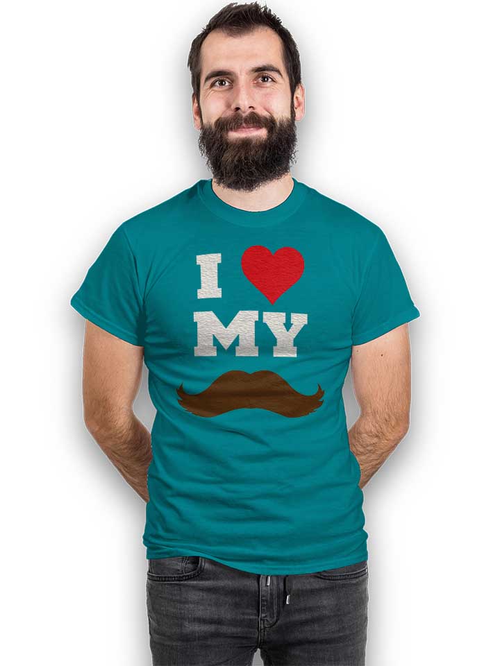 i-love-my-mustache-t-shirt tuerkis 2